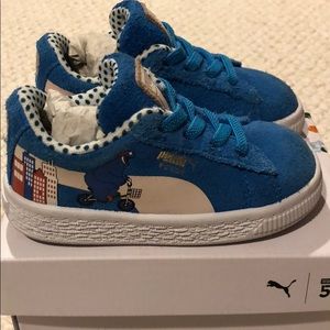 Puma X Sesame Street Kids Cookie M Suede Sneakers